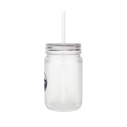 Mason Jar Tumbler — Stacona Coffee Logo Iced Drink Cup with Straw