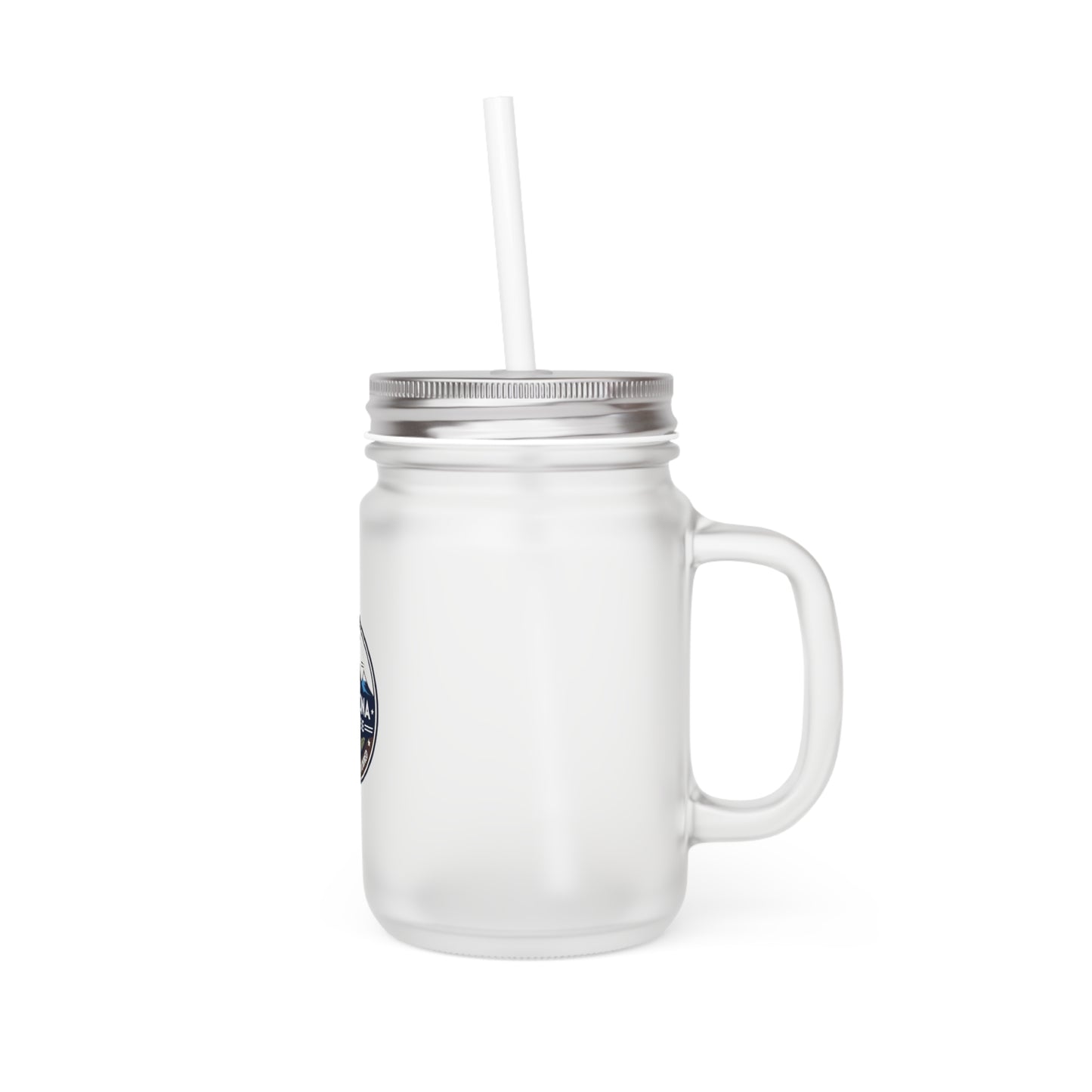 Mason Jar Tumbler — Stacona Coffee Logo Iced Drink Cup with Straw