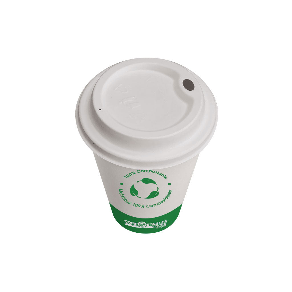 Single Wall Hot/Cold CPLA Compostable Paper Cups - 1000 cups per case - Sold By The Case