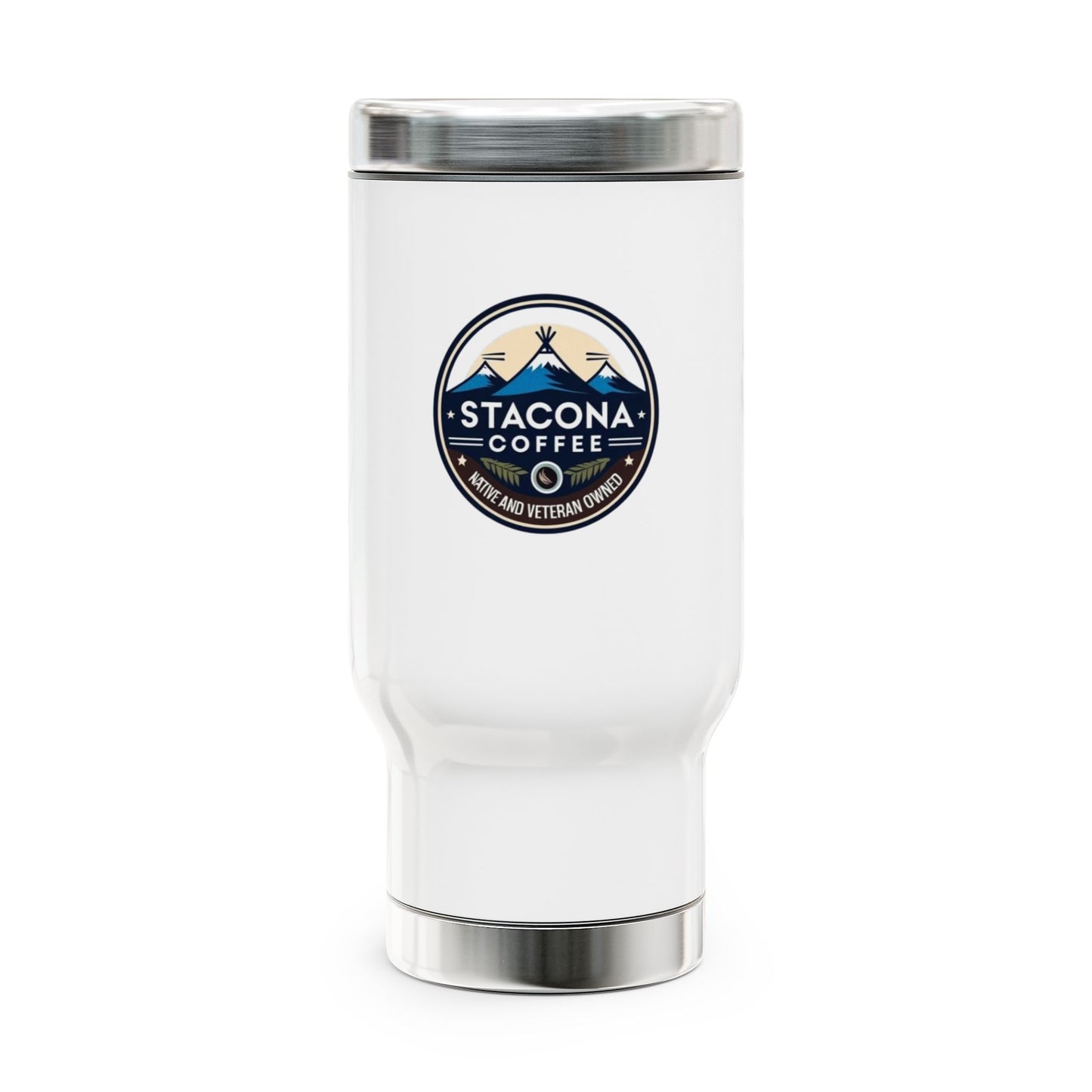 Stainless Steel Travel Mug with Handle, 14oz
