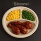Bosnal – Sugarcane Bagasse Compostable 3-Compartment Round Plates & 8 Oz Cups with Lids & Cutlery